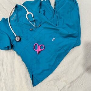 Grey's Anatomy Blue Scrub Top